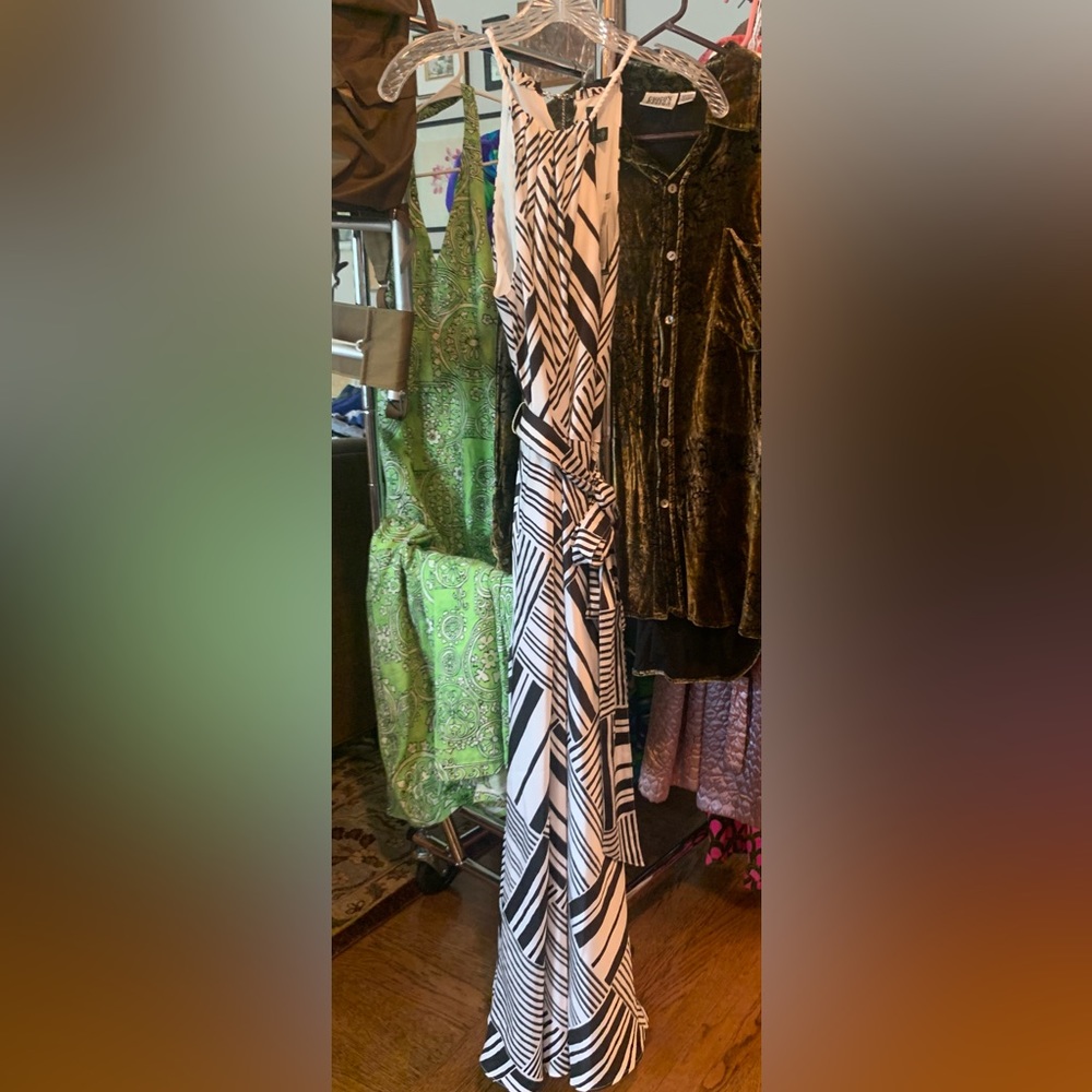 Ralph Lauren Black and White Maxi Dress